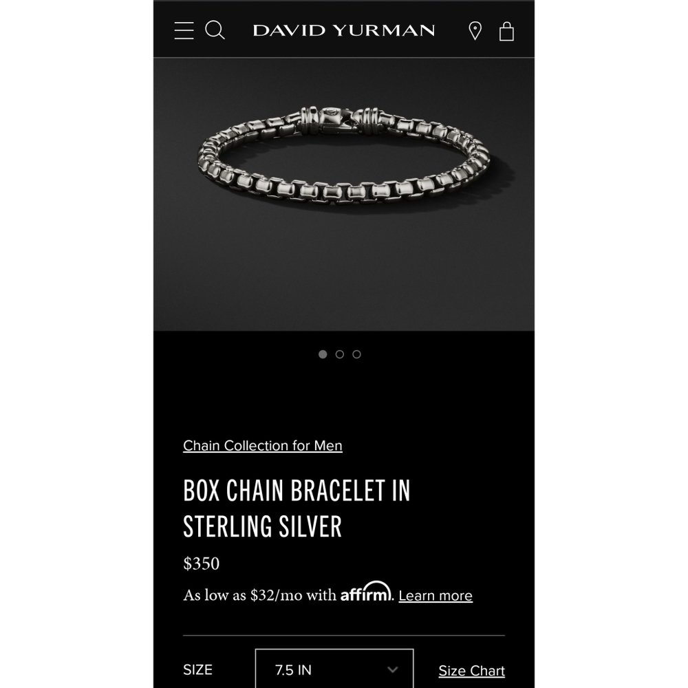 7.5 inch David Yurman Bracelet 